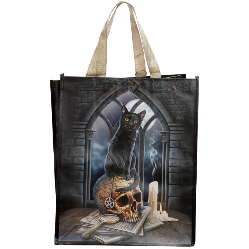 Afbeelding laden in galerijviewer, Lisa parker spirit of salem kat duurzame shopper tas