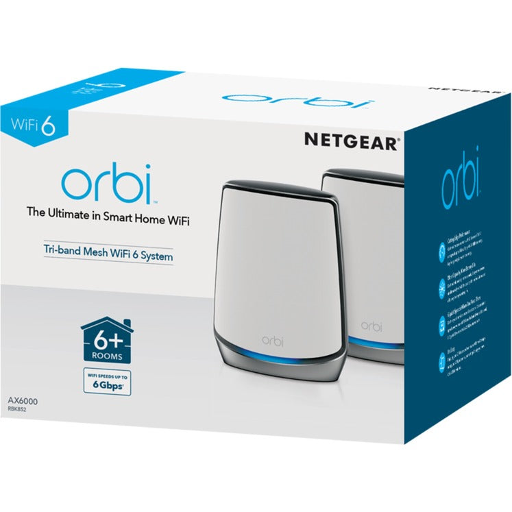 Load image into Gallery viewer, Netgear Orbi WiFi 6-systeem (RBK852) AX6000