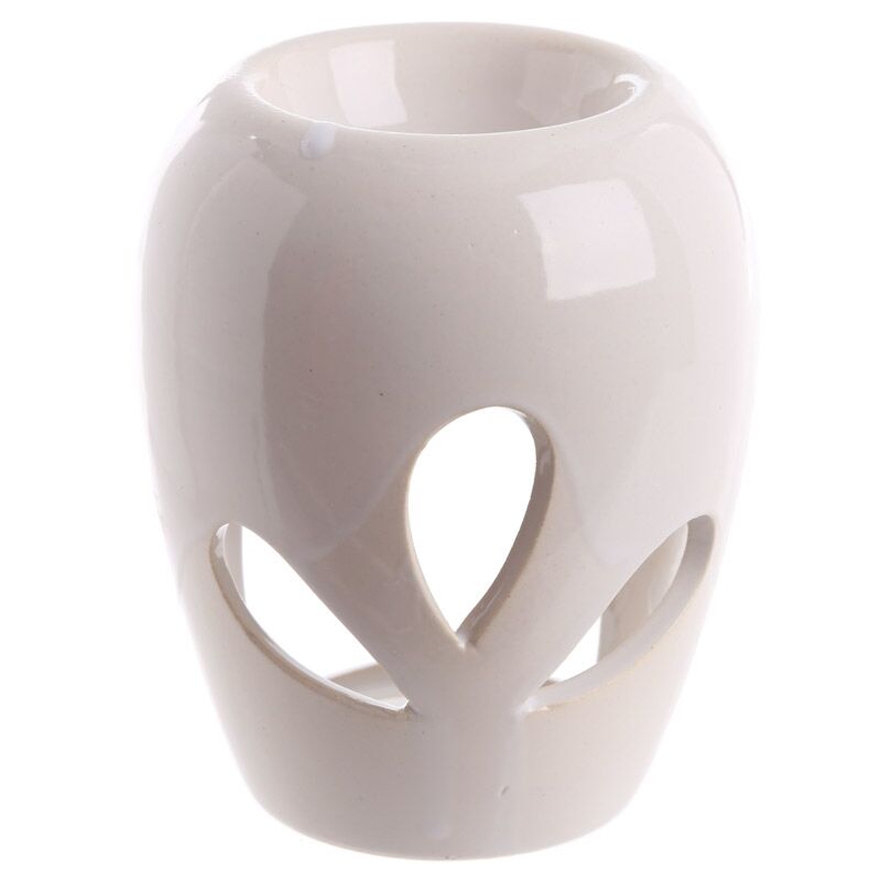 Load image into Gallery viewer, Keramiek geurbrander met uitgesneden bloemblad, 10.5cm