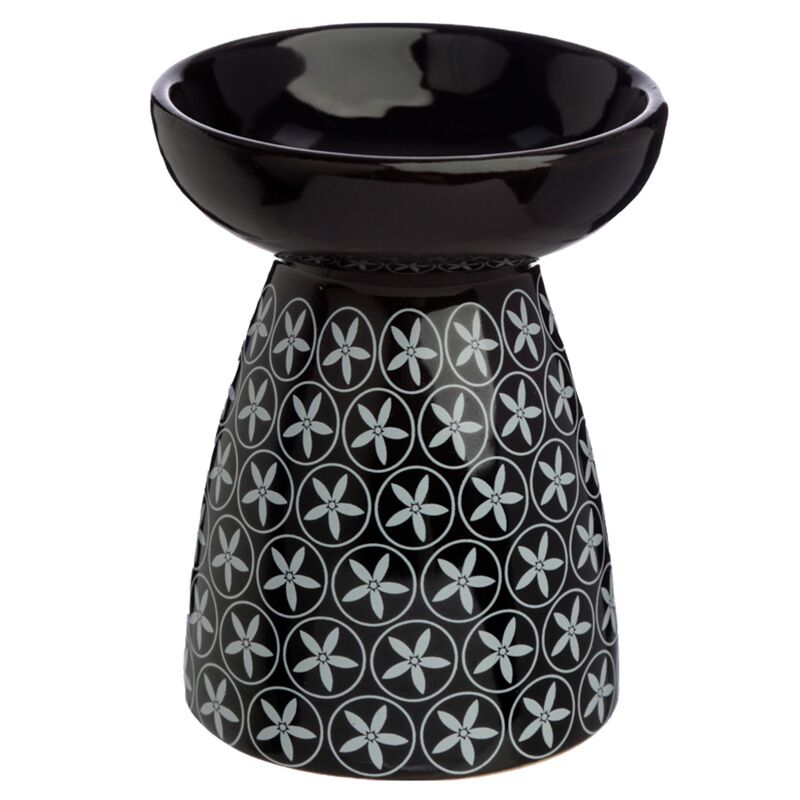 Load image into Gallery viewer, Bloemenpatroon keramiek olie- en wax geurbrander