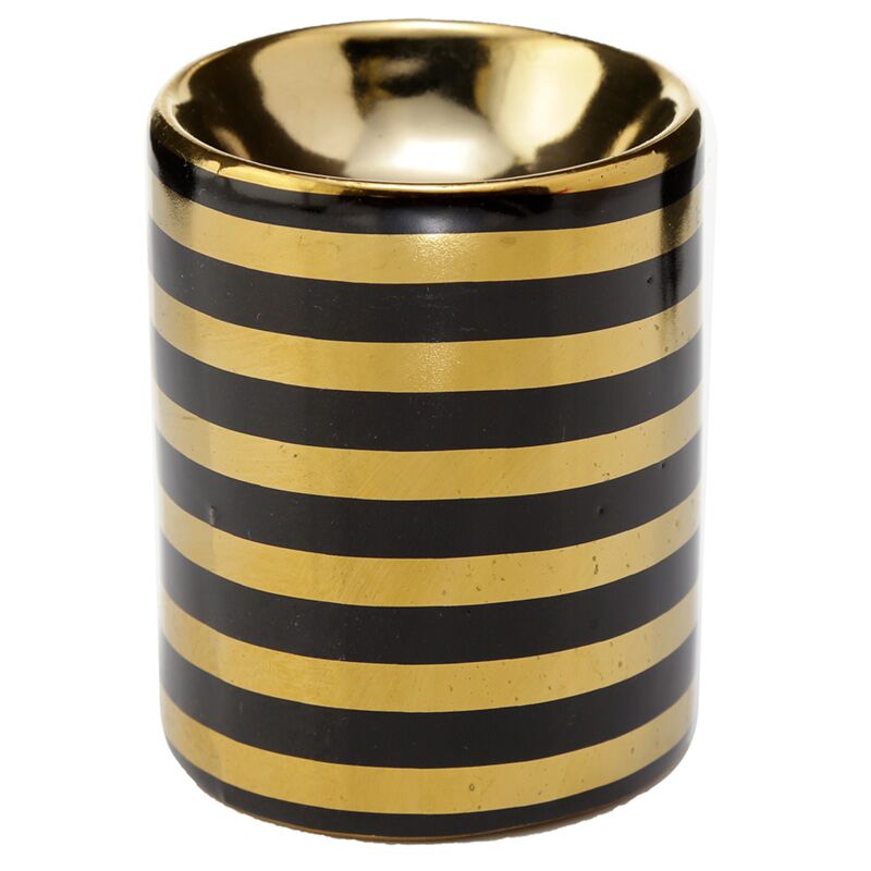 Load image into Gallery viewer, Eden metallic goud streep keramiek mini geurbrander - small