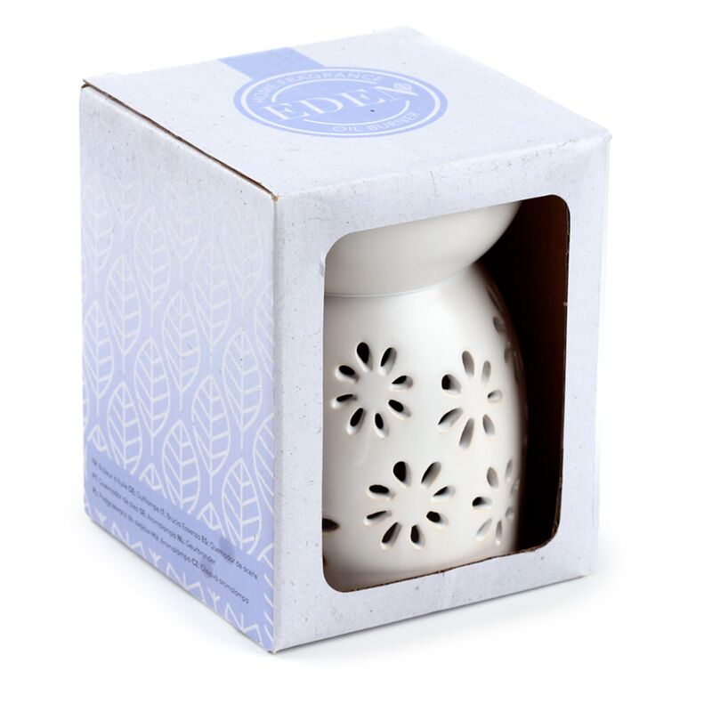 Load image into Gallery viewer, Margriet uitgesneden keramiek olie- en wax geurbrander