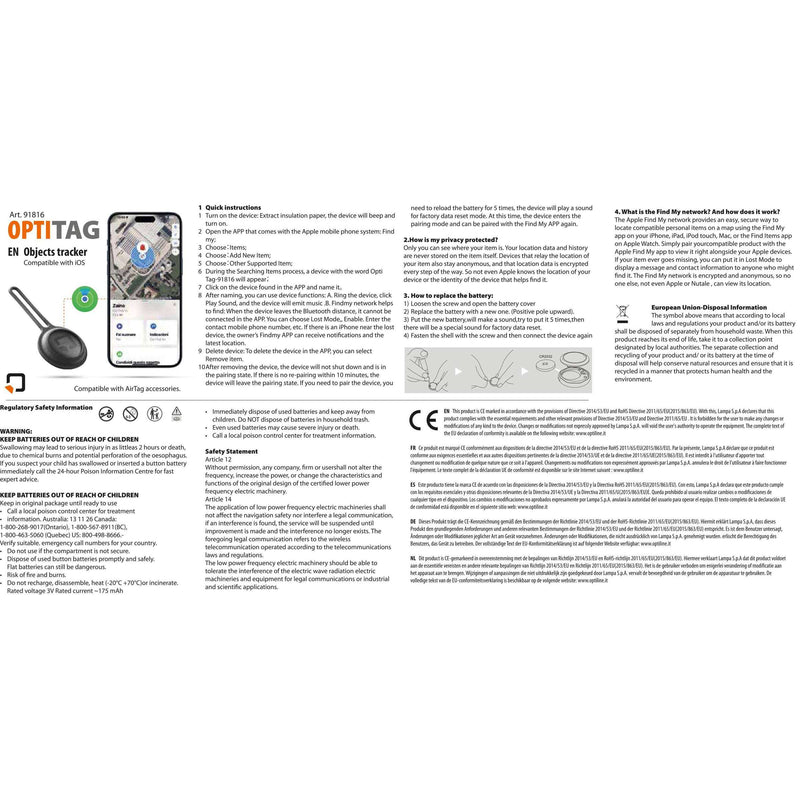 Load image into Gallery viewer, Optiline tag object locator