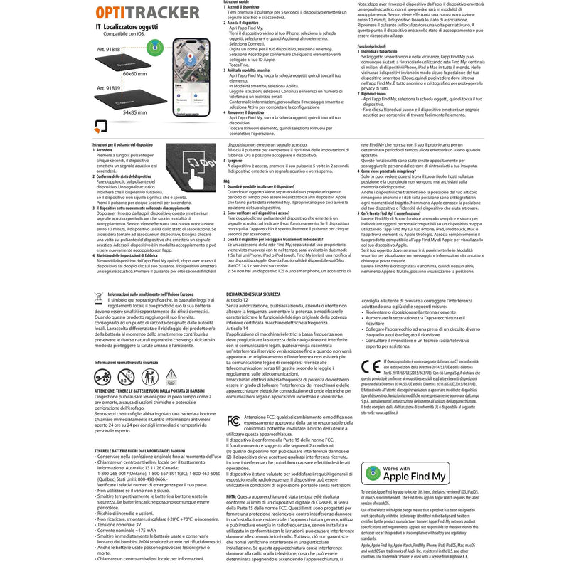 Load image into Gallery viewer, Optiline tracker compact, ultra-thin adhesive locator
