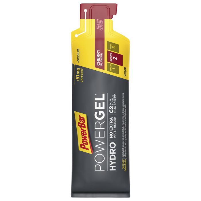 Load image into Gallery viewer, Powerbar powergel hydro (24 x 67ml) - cherry (caffeine)