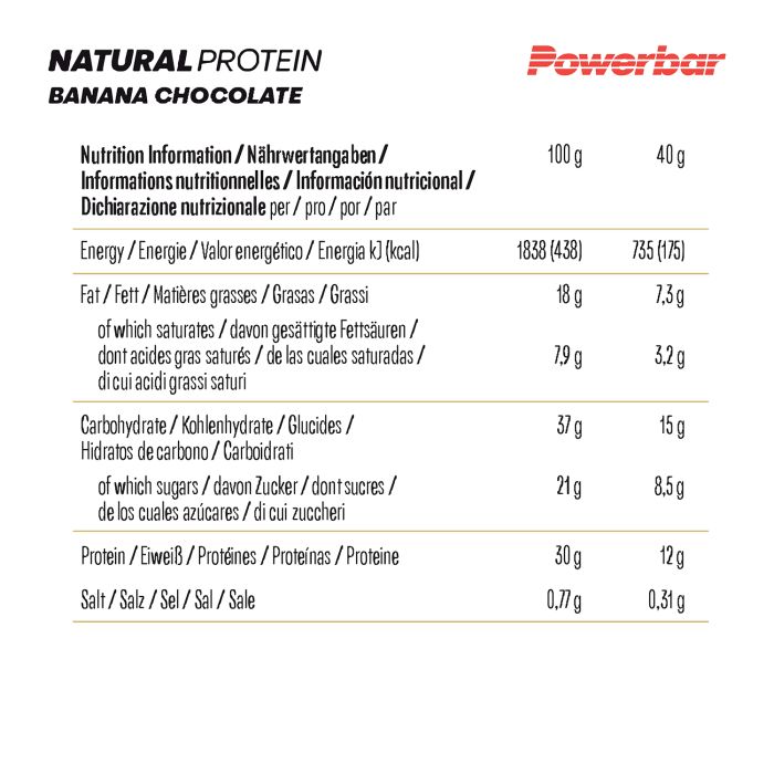 Load image into Gallery viewer, Powerbar natural protein (18 x 40gr) - banana chocolate