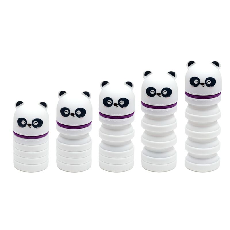 Afbeelding laden in galerijviewer, Adoramals panda pop up siliconen potloodetui