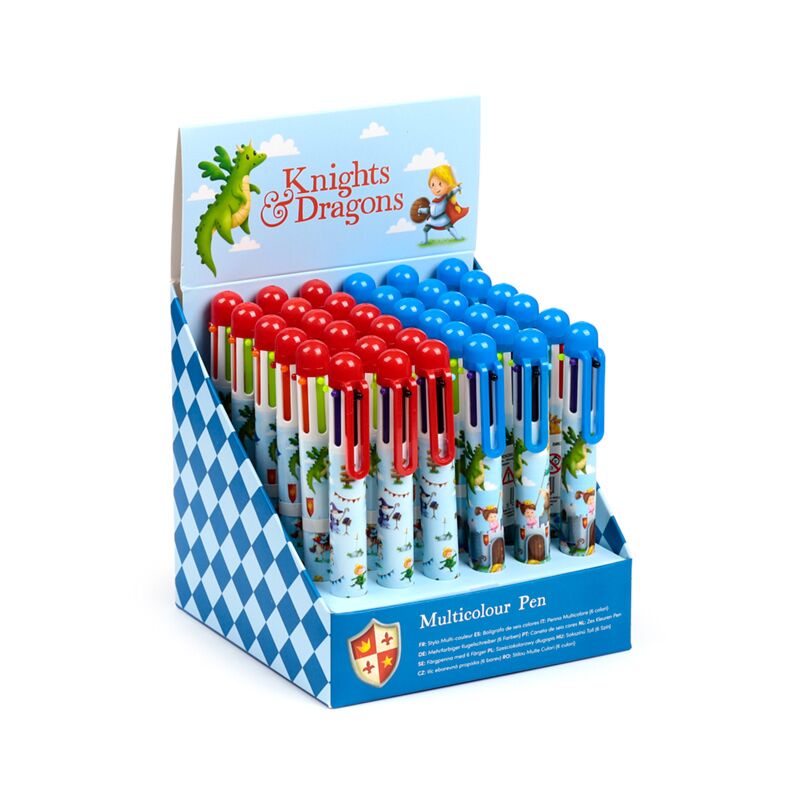 Afbeelding laden in galerijviewer, Ridders draken meerkleurige pen (6 kleuren)