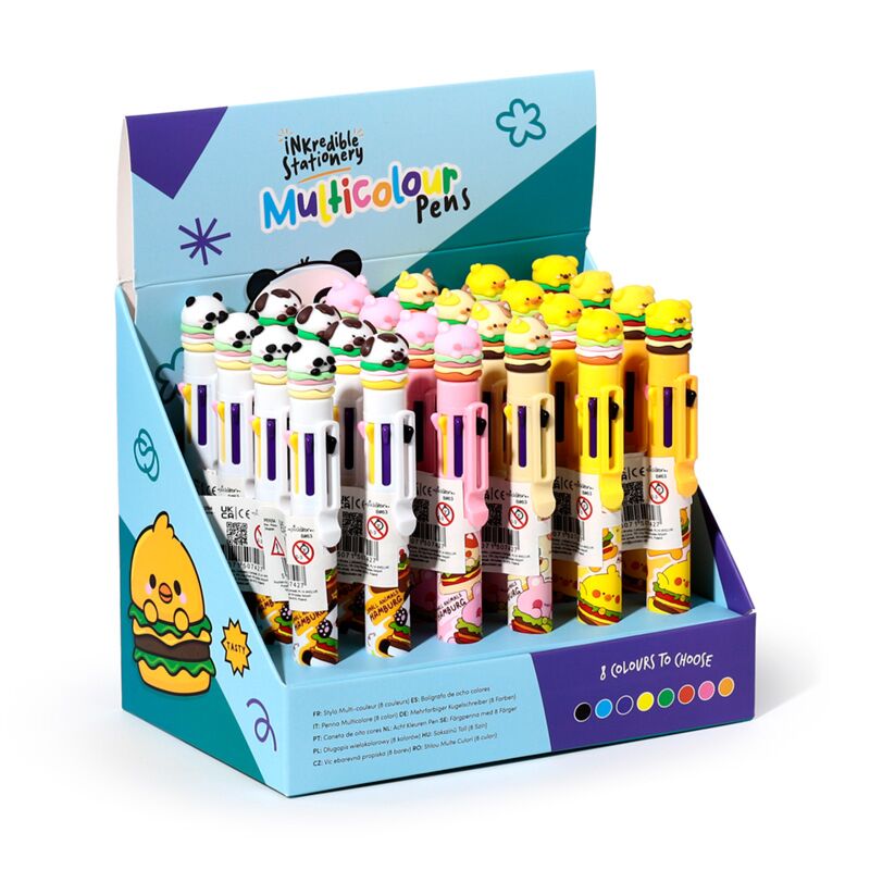 Afbeelding laden in galerijviewer, Schattige hamburger meerkleurige pen (8 kleuren)