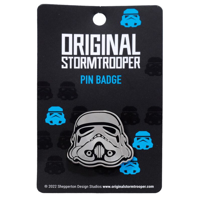 Load image into Gallery viewer, The original stormtrooper helm emaille button badge
