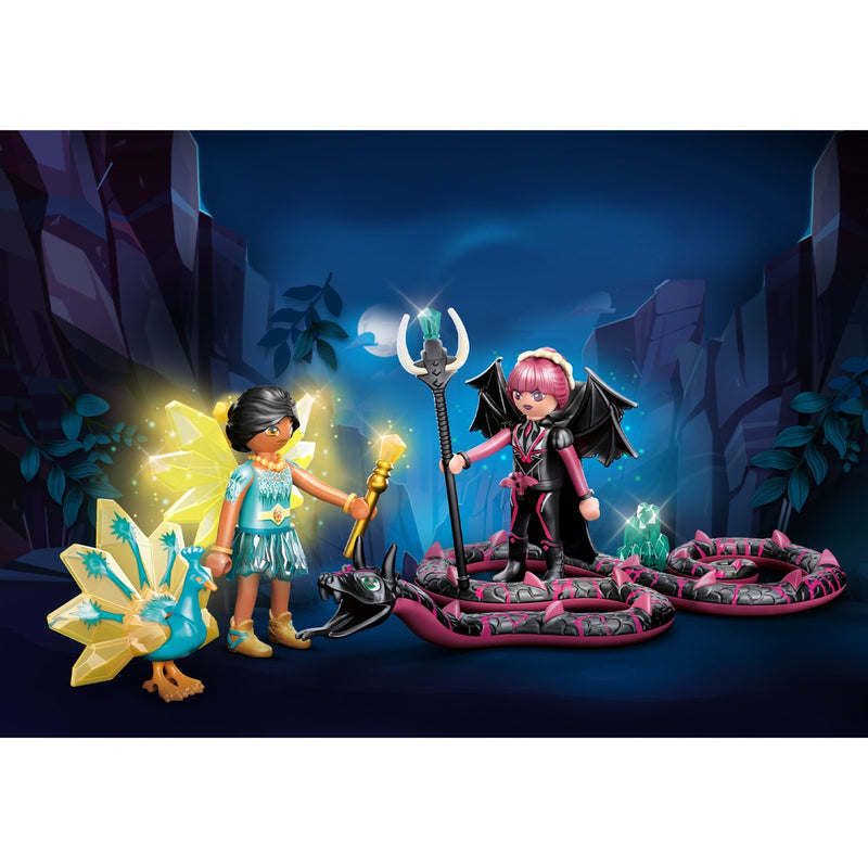 Load image into Gallery viewer, PLAYMOBIL Ayuma Crystal Fairy en Bat Fairy met totemdieren
