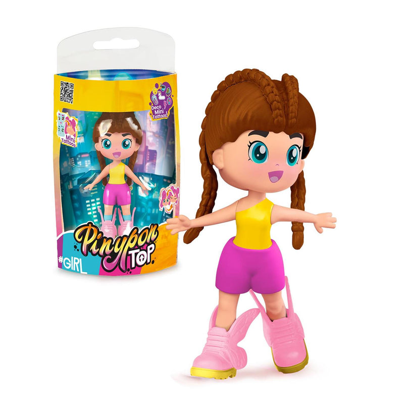 Afbeelding laden in galerijviewer, Pinypon top girl 11cm met deco tattoos