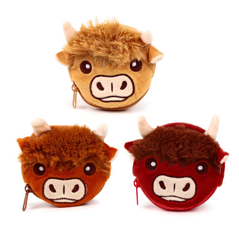 Afbeelding laden in galerijviewer, Highland coo koe mini kleingeld beurs