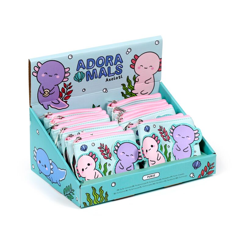 Afbeelding laden in galerijviewer, Maddie de axolotl adoramals portomonnee