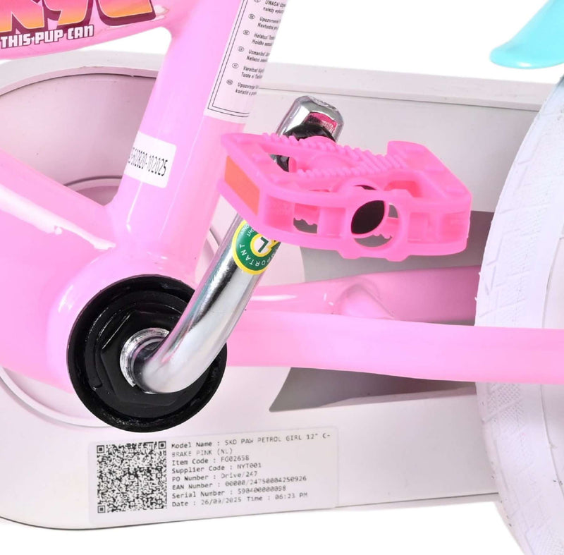 Afbeelding laden in galerijviewer, Volare paw patrol kinderfiets - meisjes - 12 inch - roze