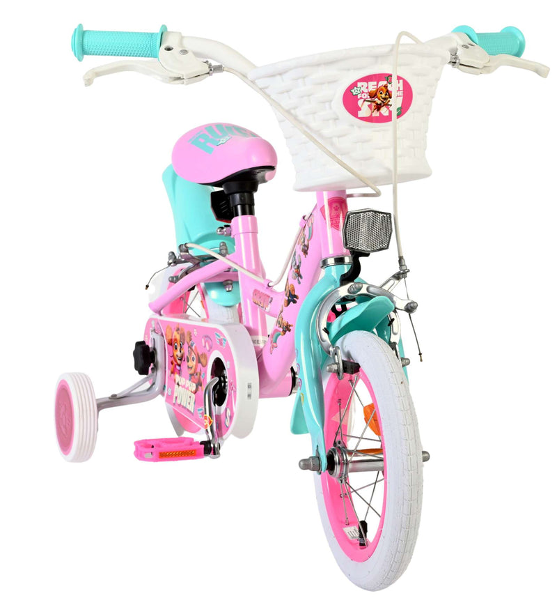 Afbeelding laden in galerijviewer, Paw patrol kinderfiets - meisjes - 12 inch - roze - twee handremmen