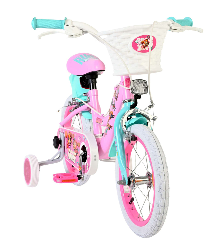 Afbeelding laden in galerijviewer, Volare paw patrol kinderfiets - meisjes - 14 inch - roze - twee handremmen