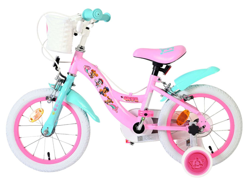 Afbeelding laden in galerijviewer, Volare paw patrol kinderfiets - meisjes - 14 inch - roze - twee handremmen