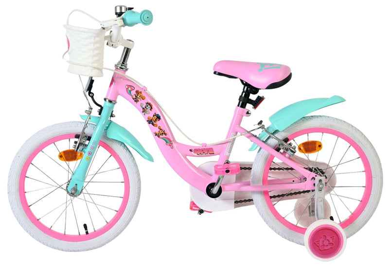 Afbeelding laden in galerijviewer, Volare paw patrol kinderfiets - meisjes - 16 inch - roze - twee handremmen