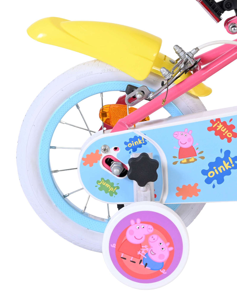 Load image into Gallery viewer, Volare peppa pig kinderfiets - meisjes - 12 inch - roze - twee handremmen