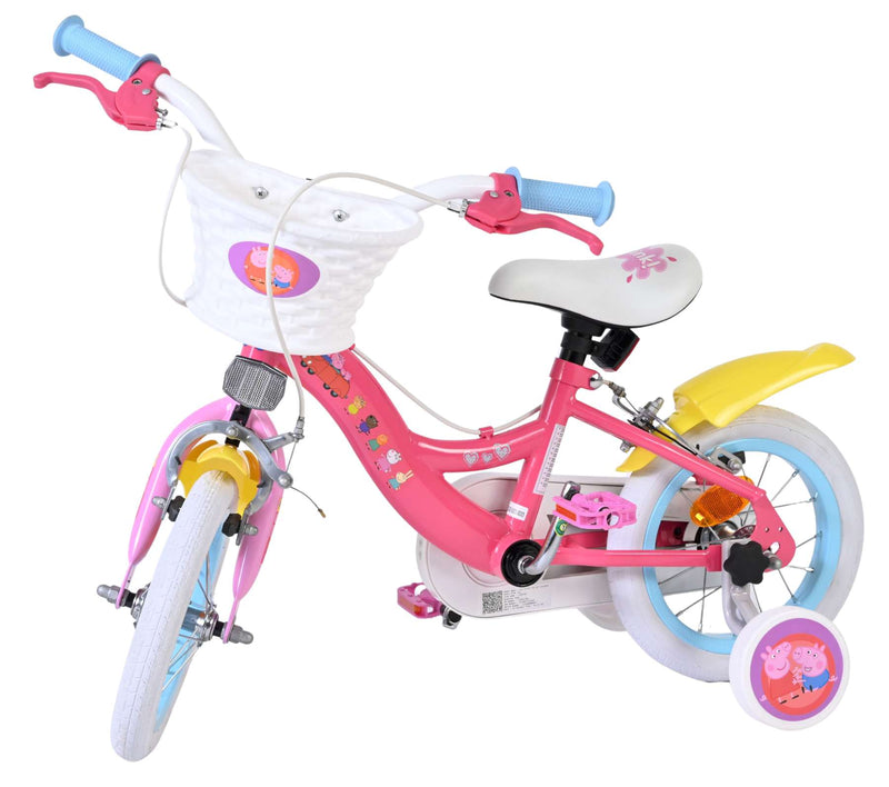 Load image into Gallery viewer, Volare peppa pig kinderfiets - meisjes - 12 inch - roze - twee handremmen