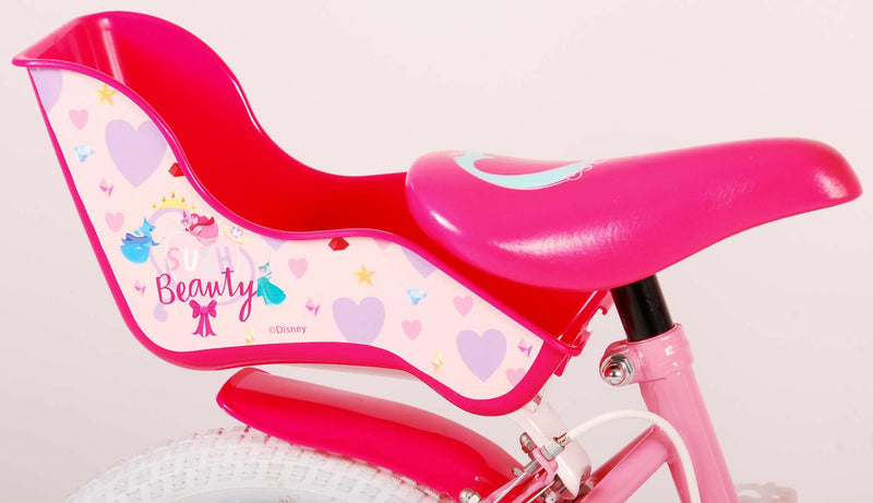 Load image into Gallery viewer, Disney Princess Kinderfiets Meisjes 14 inch Roze Twee Handremmen