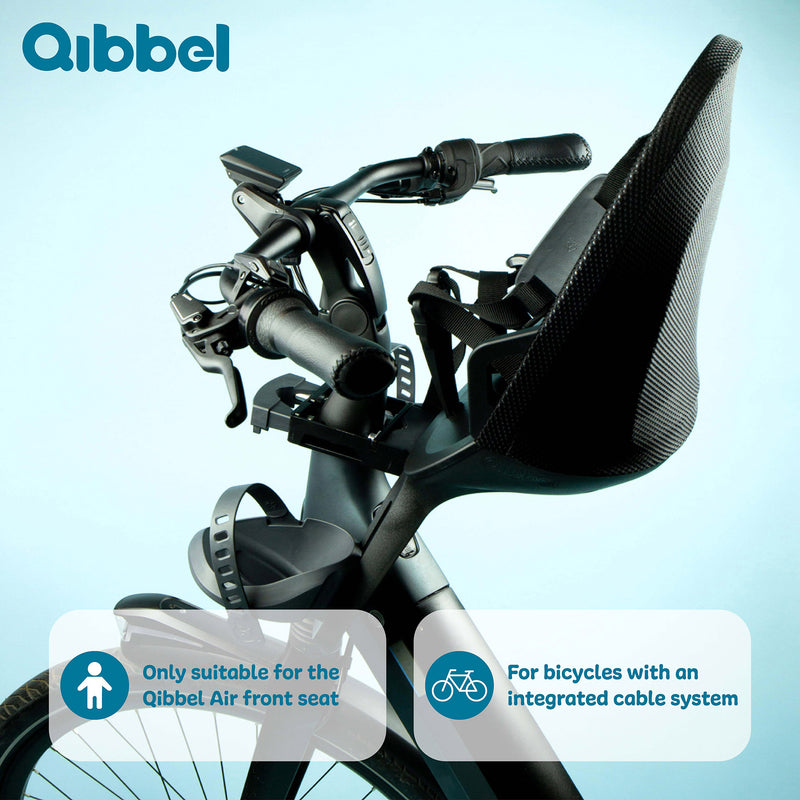 Load image into Gallery viewer, Qibbel voorzitje air incl. adapter 1? ge�nt. kabels zwart