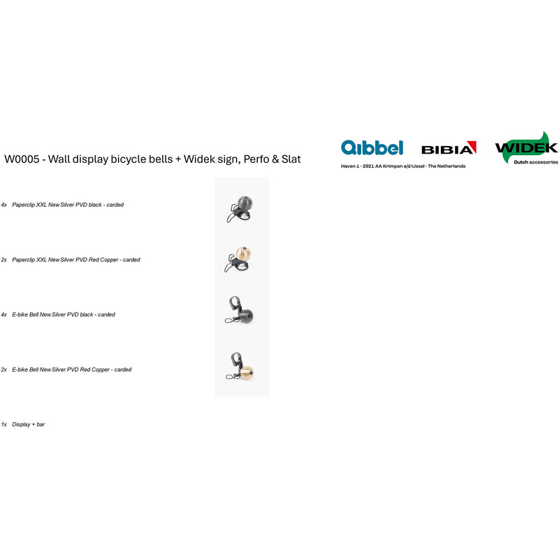 Afbeelding laden in galerijviewer, Qibbel widek wandpresentatiebeugel bel, bordje, perfo slat