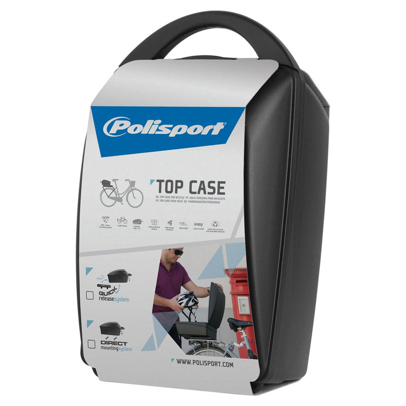Load image into Gallery viewer, Topkoffer Polisport Luxe - zwart (vaste montage op drager)