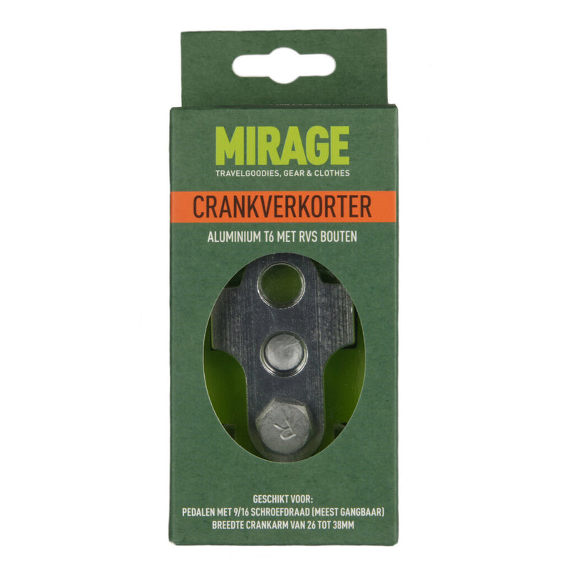Afbeelding laden in galerijviewer, Mirage crankverkorters met rvs bouten aluminium t6 zilver