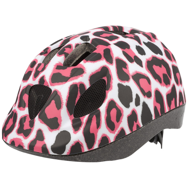 Load image into Gallery viewer, Polisport kinderhelm Pinky Cheetah. maat: XS (46 53 cm), kleur: wit roze