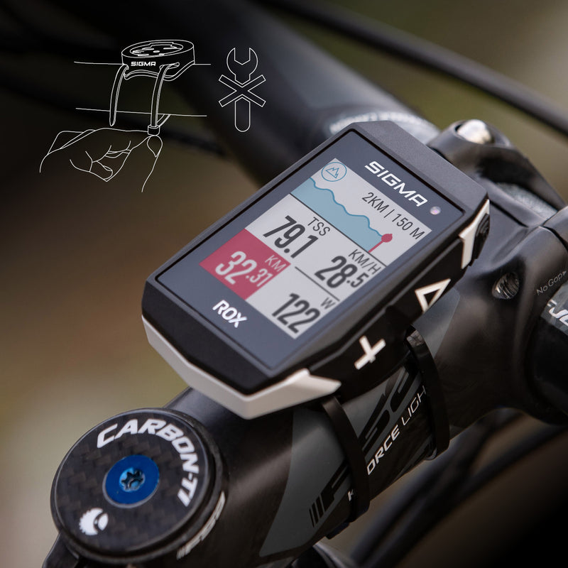 Load image into Gallery viewer, Sigma rox 11.1 evo gps zw wit standaard stuurhouder + usb-c laadkabel