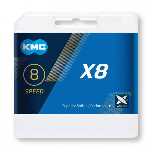 Load image into Gallery viewer, KMC Fietsketting X8 1 2x3 32 - 114 schakels - Zilver