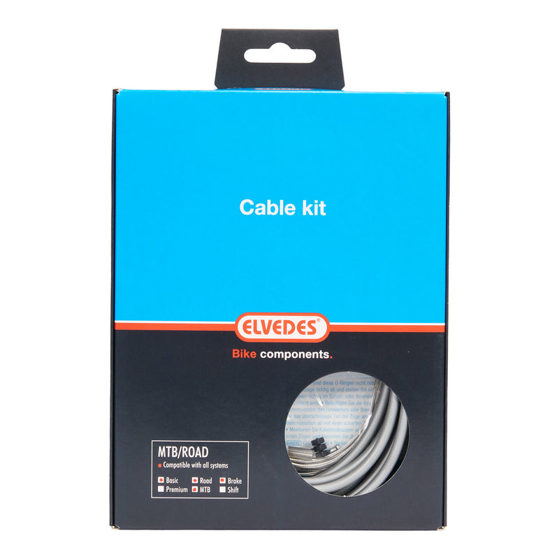 Load image into Gallery viewer, Elvedes Remkabelkit ATB race universeel zilver 2015010