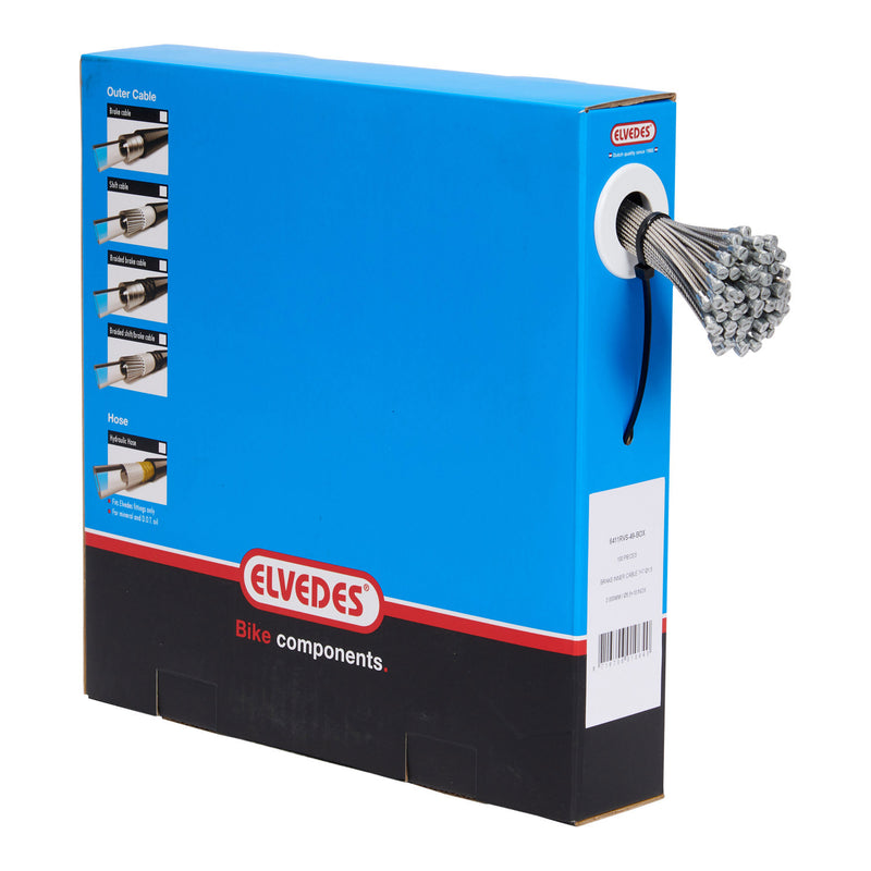 Load image into Gallery viewer, Elvedes rem binnenkabel 2000mm v-nippel (100) 6411rvs-49-box