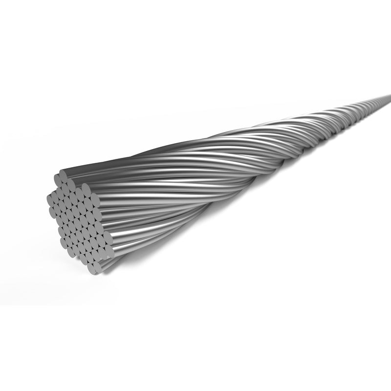 Load image into Gallery viewer, Elvedes schakel binnenkabel 2250 mm 7 x 7 draads rvs ø1,1mm met n-nippel ø4 x 4mm (doos à 100 stuks) - zilver