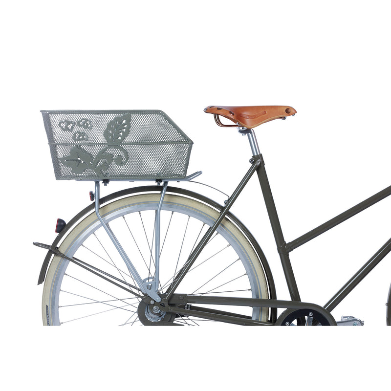 Load image into Gallery viewer, Basil Cento Flower- fietsmand - achterop - olive green