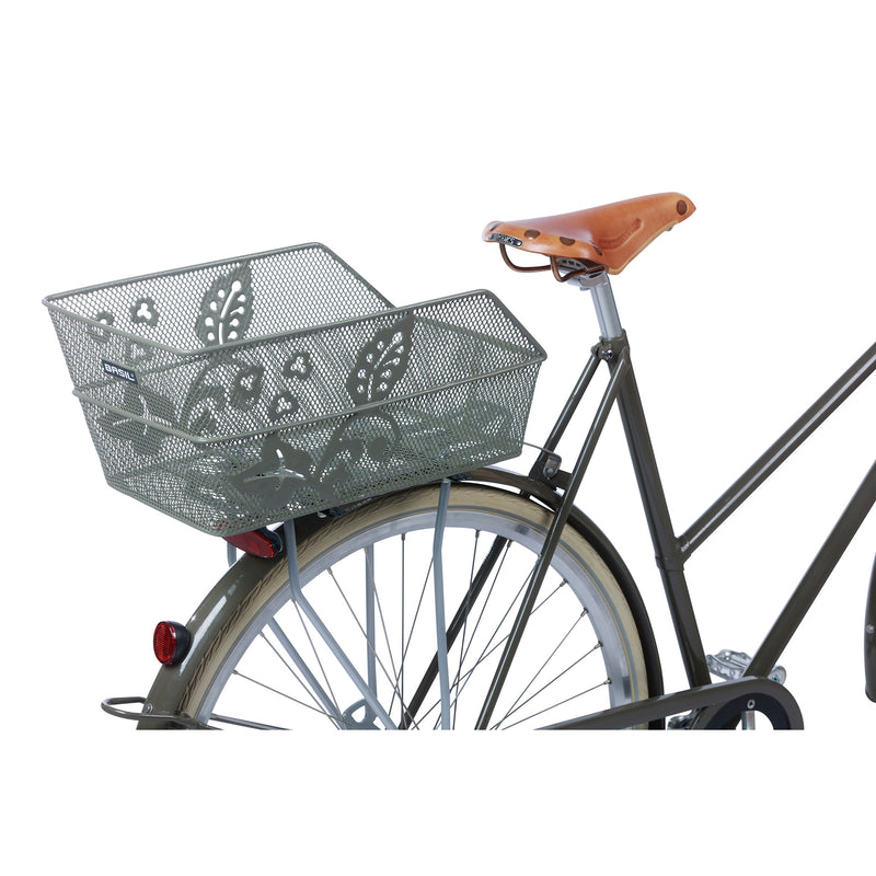 Load image into Gallery viewer, Basil Cento Flower- fietsmand - achterop - olive green