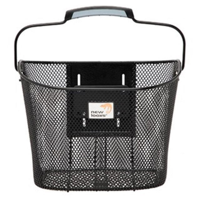 Load image into Gallery viewer, Burgers - new looxs newlooxs toscane klickfix - afneembare fietsmand - stuur - 19 liter - staal - zwart