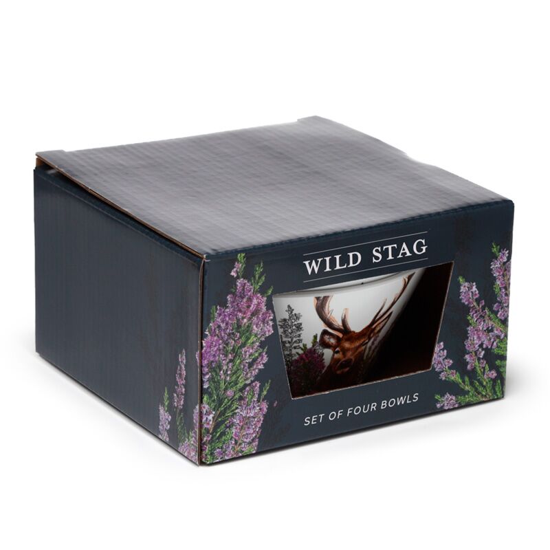 Afbeelding laden in galerijviewer, Wild hert set van 4 duurzame rpet picknick kommen