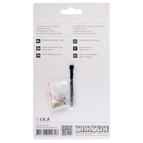 Load image into Gallery viewer, Simson Bidonhouder Basic glans zwart op kaart