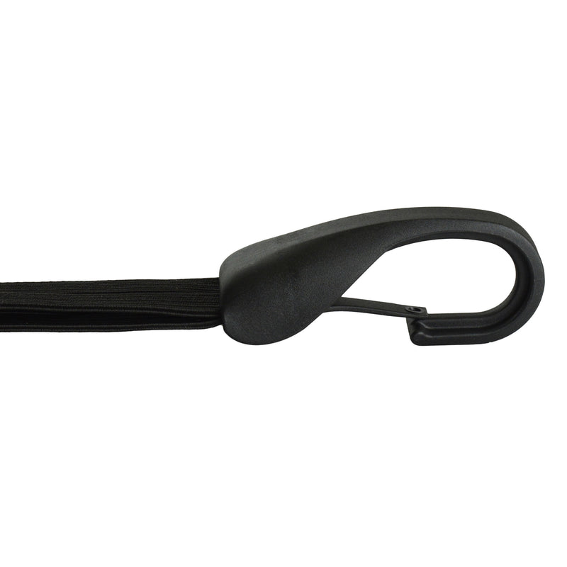 Load image into Gallery viewer, Widek snelbinder met grote veiligheids haak en 4 banden. zwart 57cm