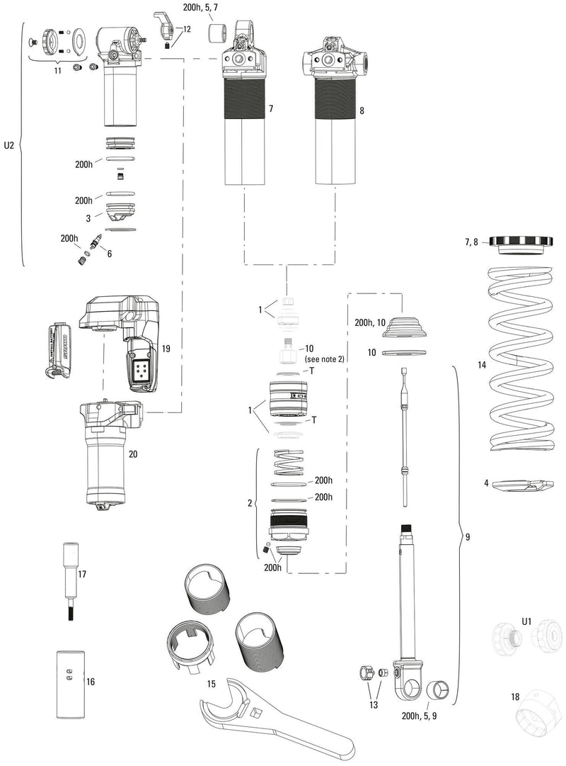 Load image into Gallery viewer, Rockshox schokdemper vivid coil ultimate rc2t rs rear suspensions vivid ult.165x45 std tru