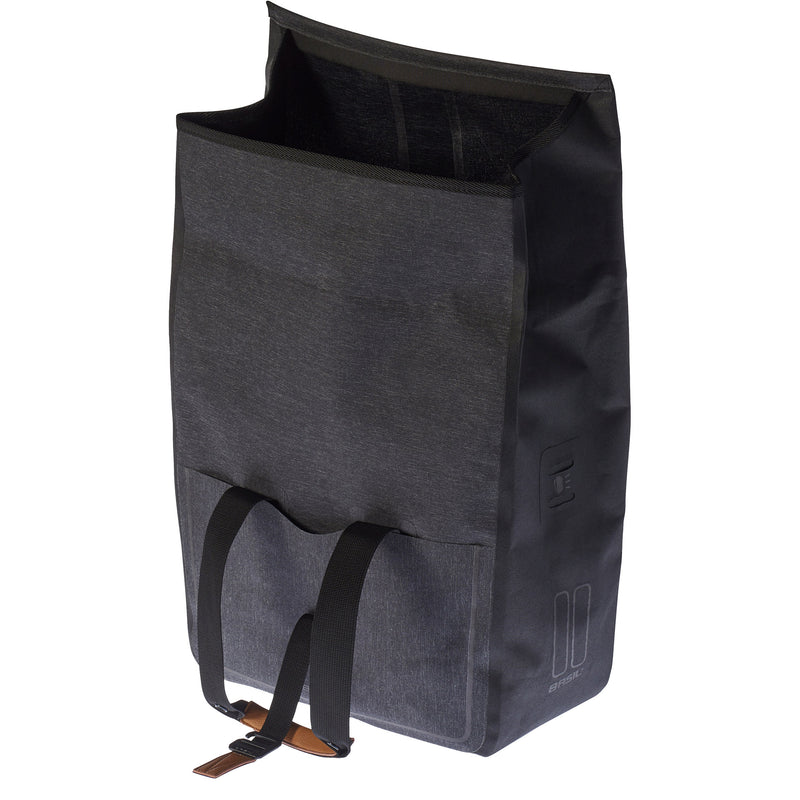 Load image into Gallery viewer, Basil Urban Dry Shopper - waterdichte fietstas, unisex, charcoal melee