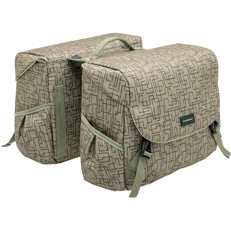Load image into Gallery viewer, Mondi Joy Double fietstas - waterafstotend polyester - Racktime - Ivy Grey