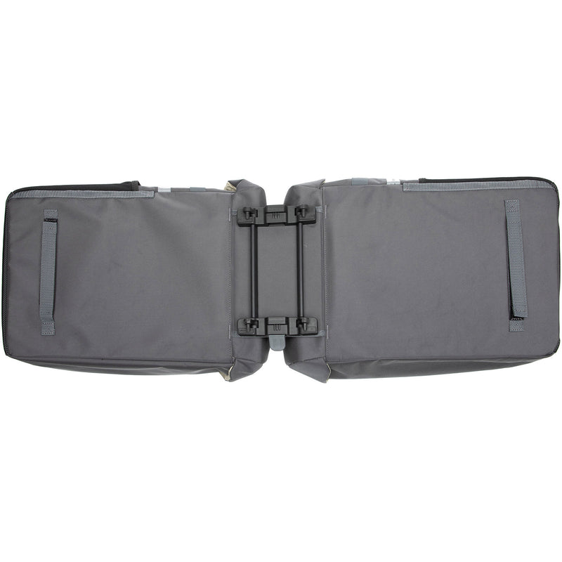 Load image into Gallery viewer, Vigo Double fietstas - sportief, waterafstotend, zwart grijs