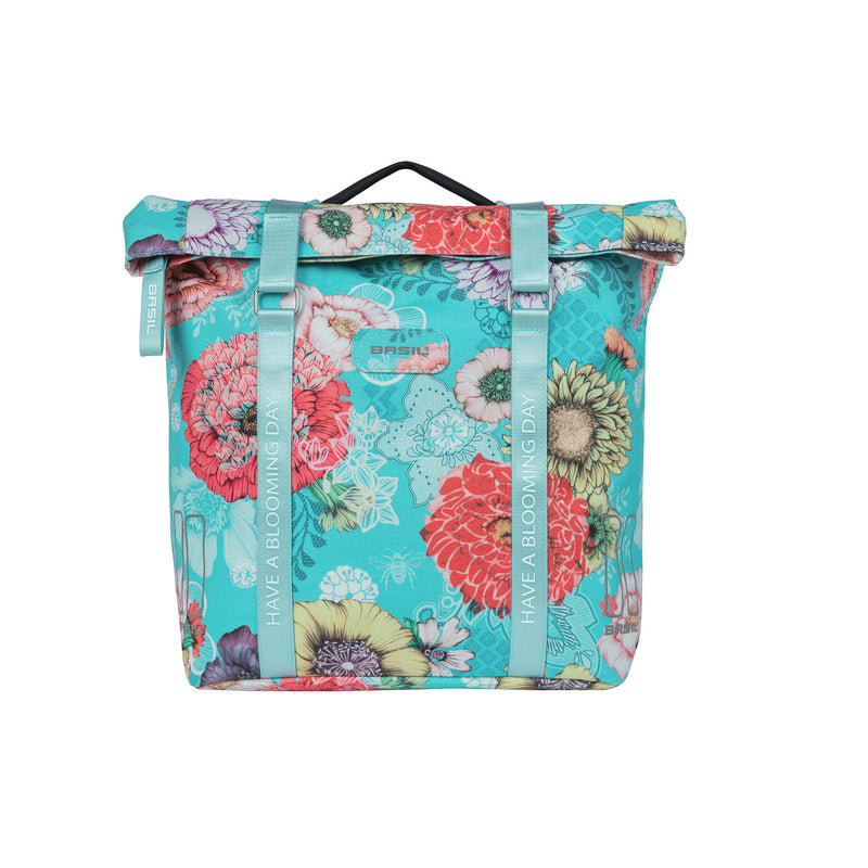 Load image into Gallery viewer, Basil Bloom Field dubbele fietstas, waterdicht, sky blue, 35L