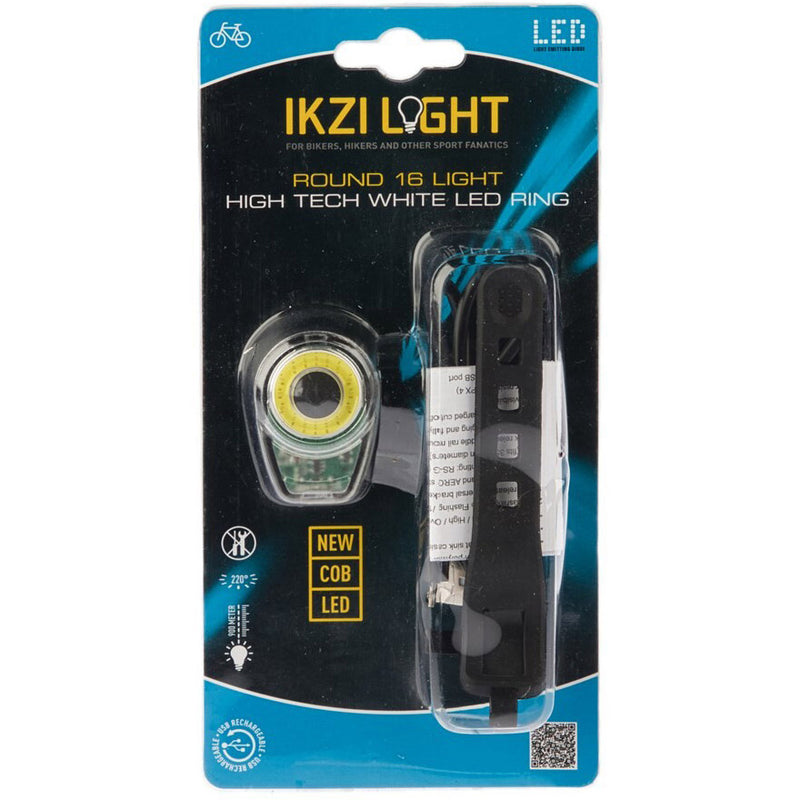 Load image into Gallery viewer, Ikzi light koplamp round16 met witte cob led-ring usb