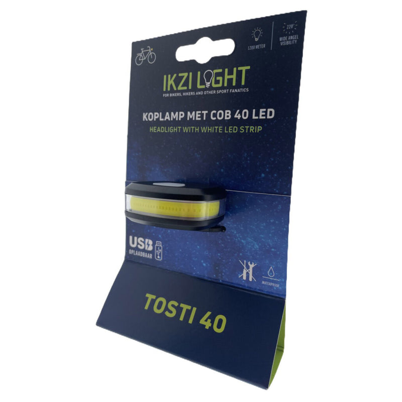 Load image into Gallery viewer, Ikzi koplamp light tosti 40 cob led, usb-oplaadbaar