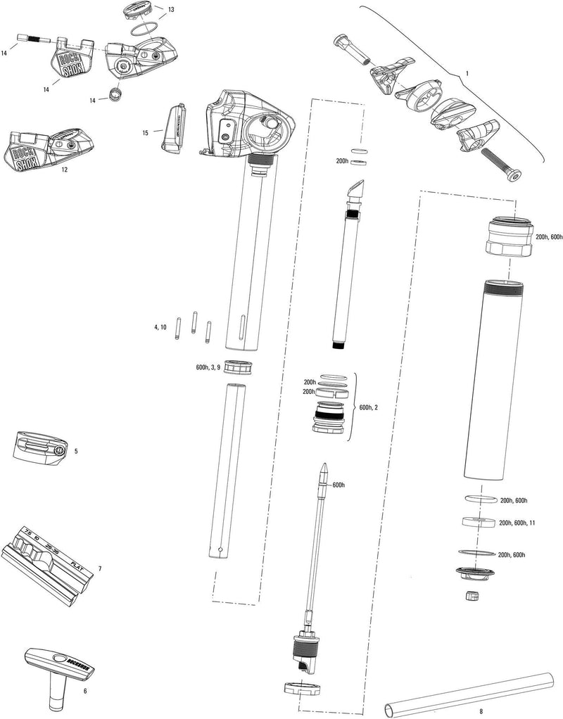 Load image into Gallery viewer, Rockshox vario-zadelpen reverb axs dropper seatpost rs reverb axs 30,9x340mm